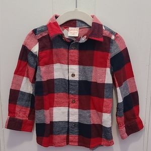 Plaid button down toddler shirt